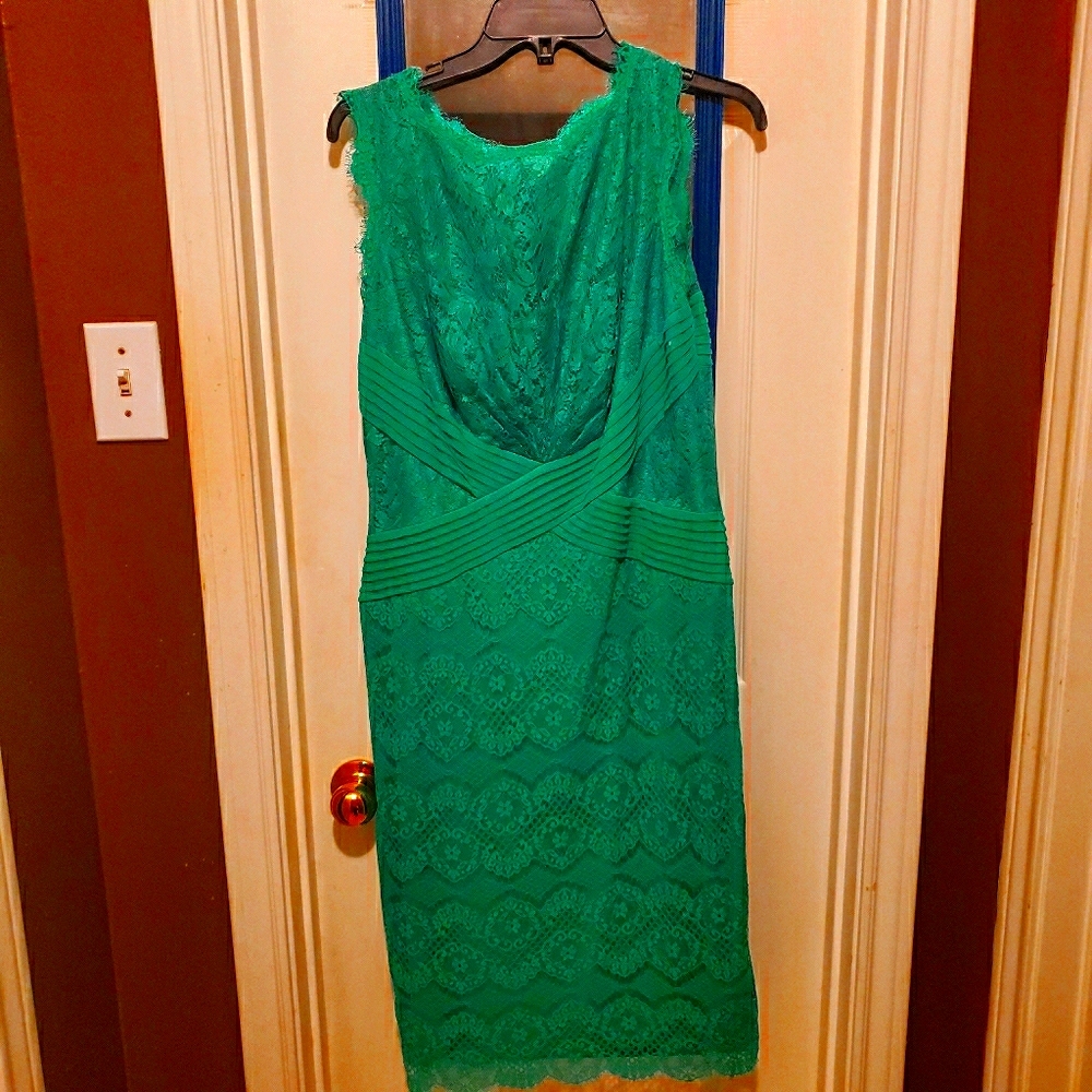 Tadashi Shoji Green Lace Dress